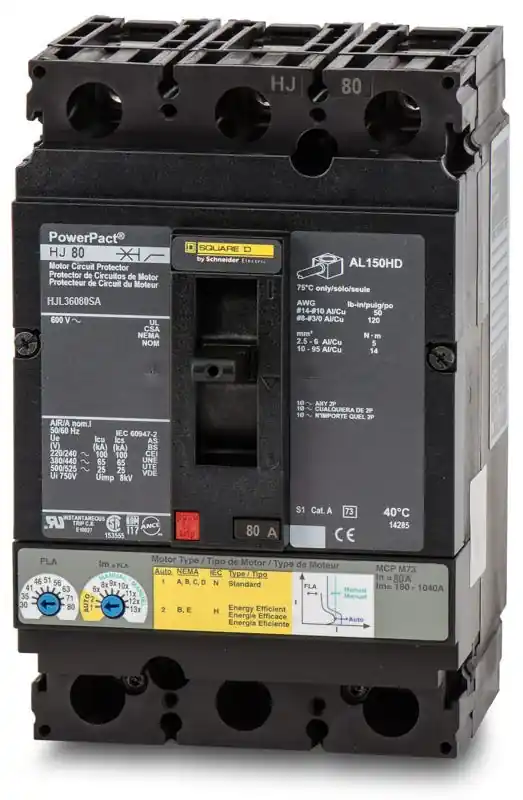 Square D HJL36080SA - 80A 3 Pole Molded Case Circuit Breaker Trusted Brand