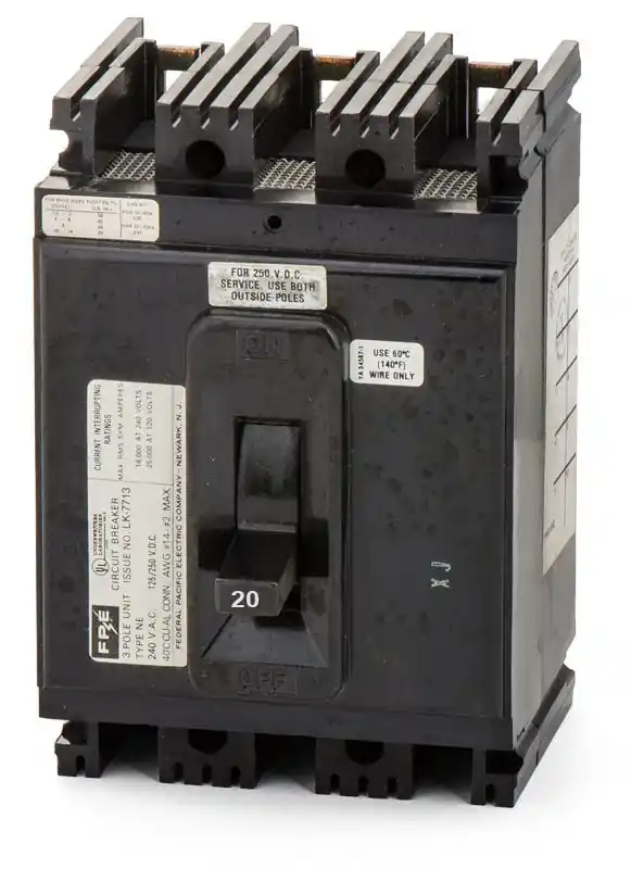 Federal Pacific NE237020 - 20A 3 Pole Molded Case Circuit Breaker Flash Sale
