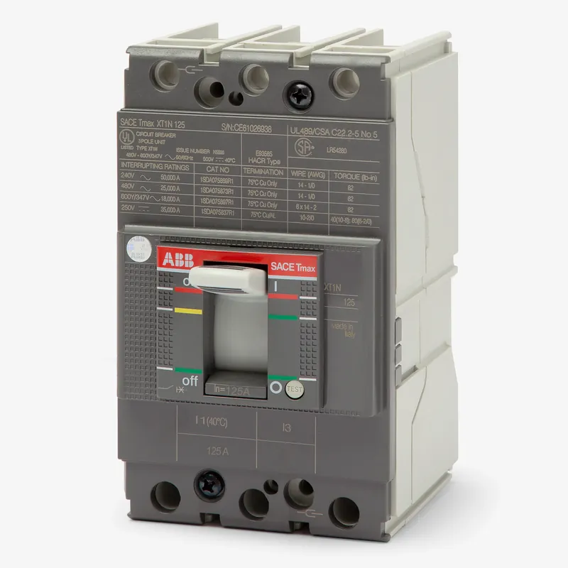 ABB XT1NU3125AFD000XXX - 125A 3 Pole Molded Case Circuit Breaker Buy Online