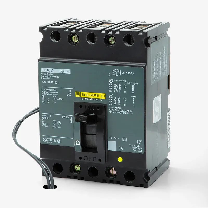 Next Day Delivery Square D FAL340801021 - 80A 3 Pole Molded Case Circuit Breaker