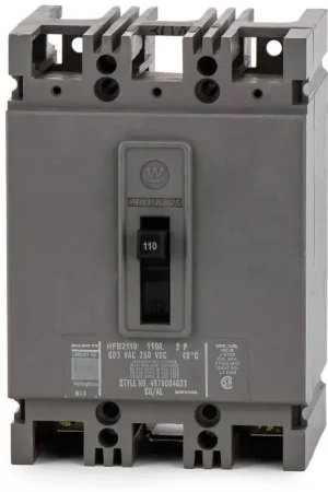 Eaton / Westinghouse HFB2110 - 110A 2 Pole Molded Case Circuit Breaker Today Only