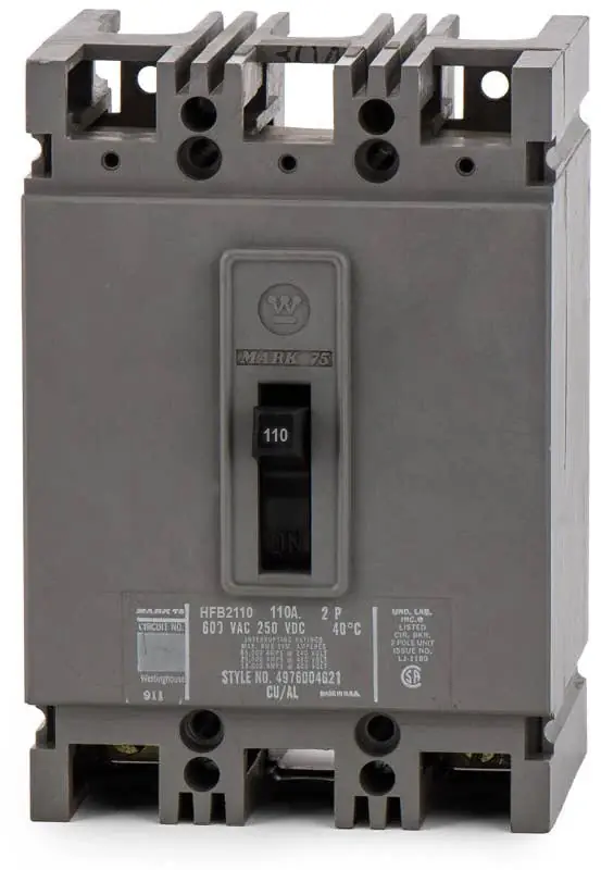 Eaton / Westinghouse HFB2110 - 110A 2 Pole Molded Case Circuit Breaker Today Only