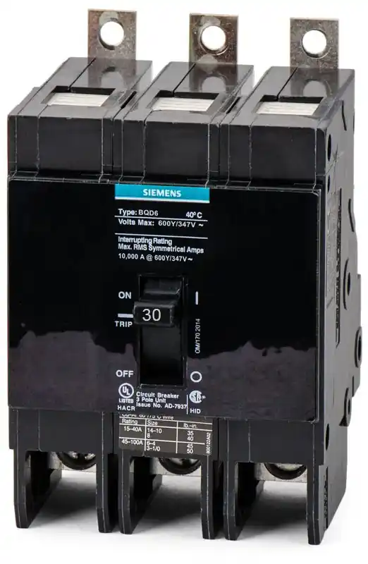 Buy Today Siemens BQD6330 - 30A 3 Pole Molded Case Circuit Breaker