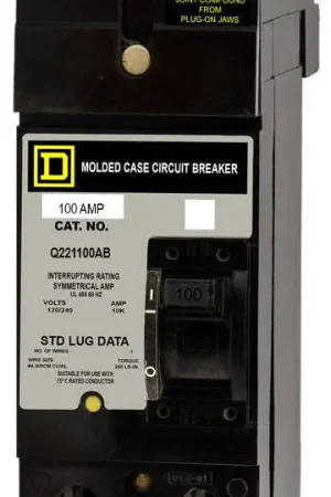 Cheap Square D Q221100AB - 100A 2 Pole Molded Case Circuit Breaker