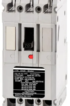 Siemens / ITE HE63B070 - 70A 3 Pole Molded Case Circuit Breaker Clearance