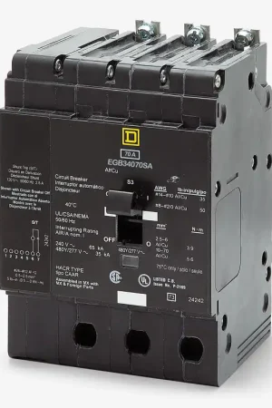 Authentic Square D EGB34070SA - 70A 3 Pole Molded Case Circuit Breaker