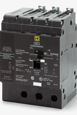 Brand New Square D EGB34090SA - 90A 3 Pole Miniature Circuit Breaker