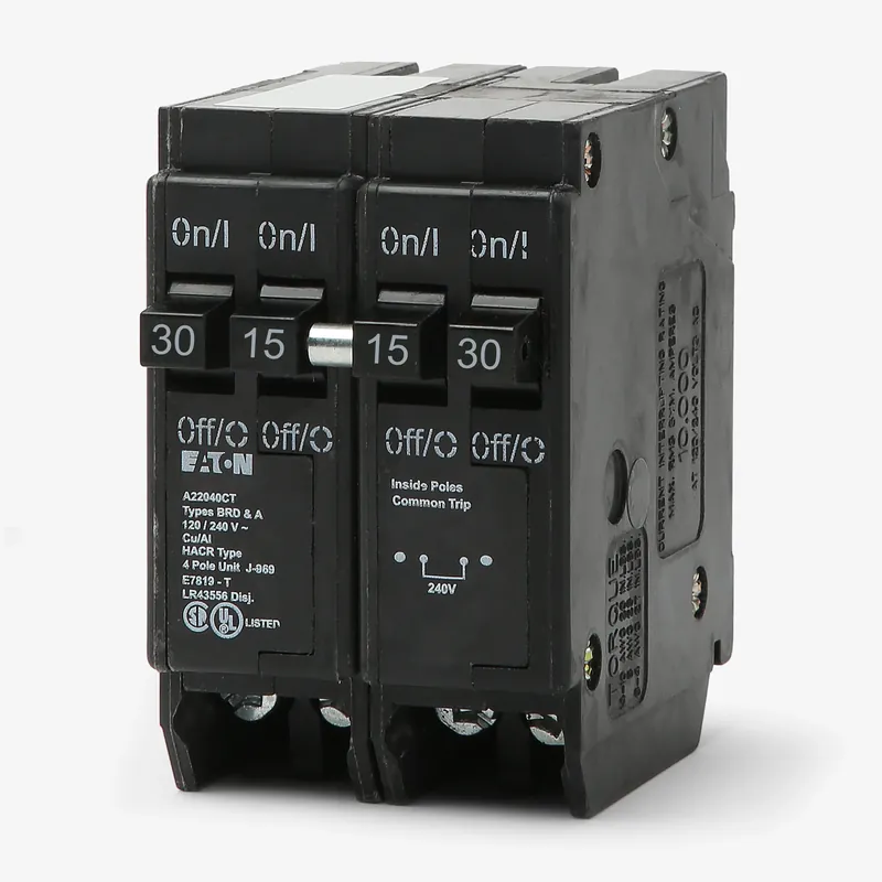 Eaton / Cutler-Hammer BQC2152130 - 15/30A Quadplex Miniature Circuit Breaker New Release