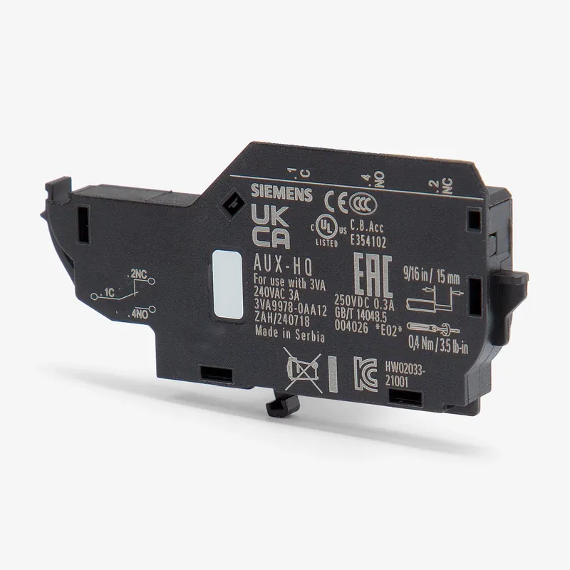 One Day Deal Siemens 3VA9978-0AA12 Auxiliary Switch