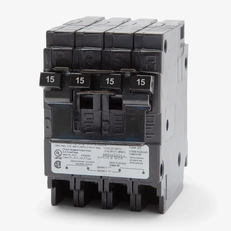 Siemens Q21515CT2 - 15A Quadplex Miniature Circuit Breaker Certified