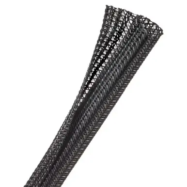 Bargain F6N0.50BK TechFlex Sleeving, F6, PET, 1/2 Inch, Black, Self-Wrapping, 150ft Spool