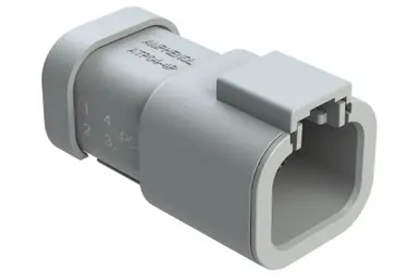 ATP04-4PC-P021 Amphenol Sine - 4-Way Receptacle, 4 Pin, Key C, Nickel, Grey Best Price