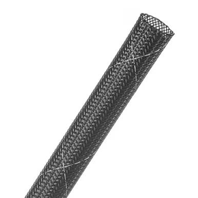 CCF0.50TB TechFlex Sleeving, Clean Cut, Flame Retardant, 1/2 Inch, Black w/White Tracer, 100ft Spool Today Only