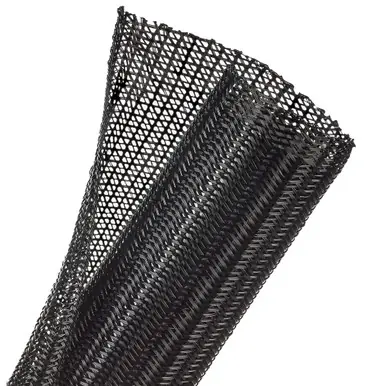 Free Returns F6N2.00BK TechFlex Sleeving, Flexo, Self-Wrap, PET, 2 Inch, Black, 200ft Spool