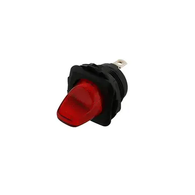Grab Now RB5-1A-DC-2-RL Switch Components - Round Rocker - 3P SPST OFF-ON, Red LED