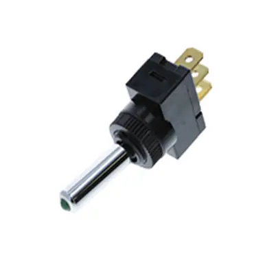 One Day Deal TE4-1A-DC-1-GL Switch Components - Wedge Toggle - 3P SPST OFF-ON, Green LED