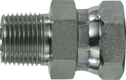 Authentic Midland Metal 14041620 Swivel Adapter, 1 in MPT x 1-1/4 in FNPSM, Steel