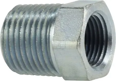 Best Choice Midland Metal 540686 Hex Reducer Bushing, 1/2 in MPT x 3/8 in FPT, Steel