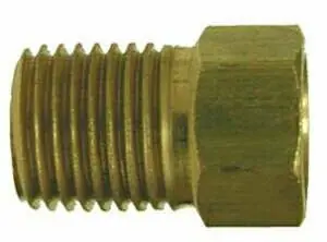 Limited Time Midland Metal 12105 Straight Adapter, 3/4 in Inverted Flared x 1/2 in Male NPTF, Brass