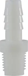 Certified Midland Metal 33016W Adapter, 1/2 in Hose Barbed x 3/8 in MIP, Nylon
