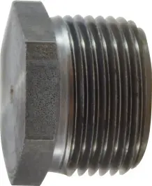 Midland Metal 67774 Solid Hex Head Plug, 3/4 in MNPT, Steel, Black, 150 lb Authentic