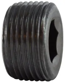 Secure Checkout Midland Metal 67763 Hex Socket Countersunk Plug, 3/8 in MNPT, Steel, Black, 150 lb