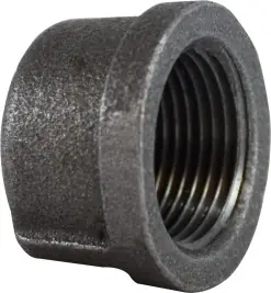 Midland Metal 65482 Cap, 6 in FPT, Iron, Black, 150 lb Express Delivery