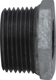 While Supplies Last Midland Metal 64539 Reducer Hex Bushing, 3 in MPT x 2-1/2 in FPT, Iron, Galvanized