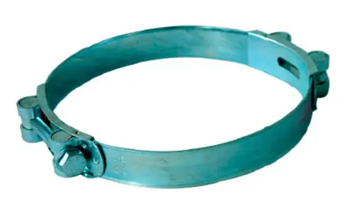 Shop Now Buchanan Rubber M10DC-240 Two Bridge Double Bolt Clamp, 240 to 260 mm Nominal, 9.45 in Minimum Clamp Diameter, Steel