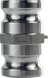 Buchanan Rubber SA-100-A Cam and Groove Spool Adapter, 1 in Male Adapter x 1 in Male Adapter, Aluminum Authentic