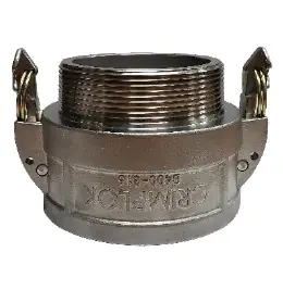 Buchanan Rubber CGBSL-400-SS1 Cam and Groove Self-Locking Crimplok Coupler, 4 in Type B x 4 in MNPT, Stainless Steel Same Day Shipping