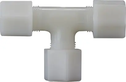 Midland Metal 17106N Union Tees, Plastic Compression, 1/2 White Nylon Compression Tee, Plastic Fittings Low Price