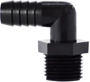 Bargain Midland Metal 33047B 90 deg Elbow, 3/8 in Hose Barbed x 1/2 in MIP, Polyethylene