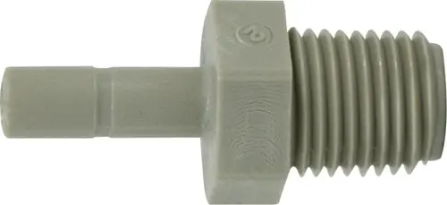 Affordable Midland Metal 20524P Adapter, 1/4 in Push-On Hose Stem x 1/8 in MIP, Polypropylene
