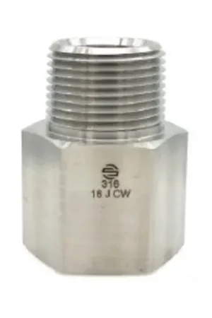 Trusted Brand Stainless Adapters SS5405-02-04 Adapter Expander, 1/8 in MNPT x 1/4 in FNPT, Stainless Steel