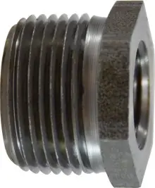 Express Delivery Midland Metal 67505 Hex Bushing, 1/2 in MPT x 3/8 in FPT, Steel, Black