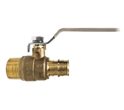 Grab Now Midland Metal 945633LF Cold Expansion Ball Valve, 1 in Nominal, MNPT x PEX, 400 psi WOG Pressure