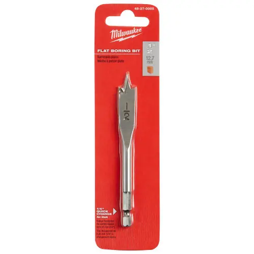Super Sale Milwaukee Tool 48-27-0005 1/2" x 4.5" Flat Boring Bit, 6 Pack
