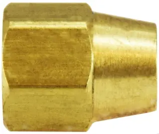 Midland Metal 24004 Long Hex Nut, 5/16 in Compression, Brass Trusted Brand