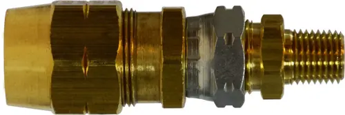 Midland Metal 38364 Connector, 1/2 in Hose x 3/8 in Male ABS, Brass Authentic