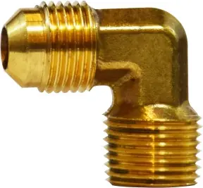 Trending Midland Metal 10284 90 deg Elbow, 3/16 in Male Flared x 1/8 in Male NPTF, Brass