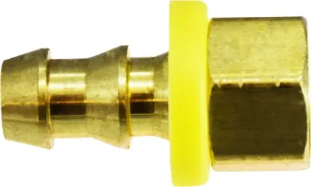 Trusted Brand Midland Metal 30314 Adapter, 3/8 in Push-On Hose Barbed x 3/8 in Female Inverted Flared, Brass