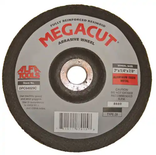 Buy Online Alfa Tools DPC64038C 9 x 1/4 x 7/8 T28 Aluminum Oxide Depressed Center Wheel, 25 Pack
