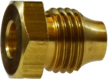 Midland Metal 16004 Double Compression Sleeve Hex Nut, 5/16 in Threaded, Brass Professional Grade