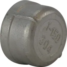 Top Pick Midland Metal 63474 Cap, 3/4 in FPT, Stainless Steel, 150 lb