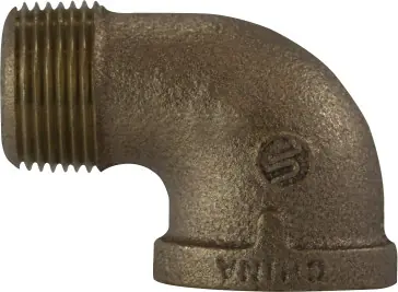 Latest Midland Metal 44168 90 deg Street Elbow, 2 in MPT x 2 in FPT, Bronze