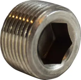 Premium Midland Metal 63763 Barstock Hex Socket Countersunk Plug, 1/2 in MPT, Stainless Steel, 150 lb