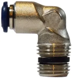 Bargain Midland Metal 20073N 90 deg Fixed Elbow, 3/8 in Tube OD x 3/8 in Male NPTF, Brass, Nickel-Plated