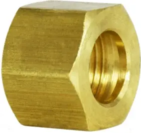 Midland Metal 18035 Hex Nut, 1/4 in Compression, Brass Place Order