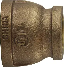 Direct From Factory Midland Metal 44452 Reducing Coupling, 2 in FPT x 1 in FPT, Bronze